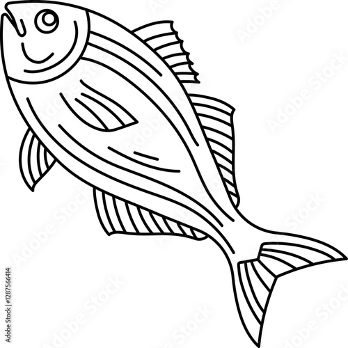 Fish Raw Food Outline Hand-drawn icon