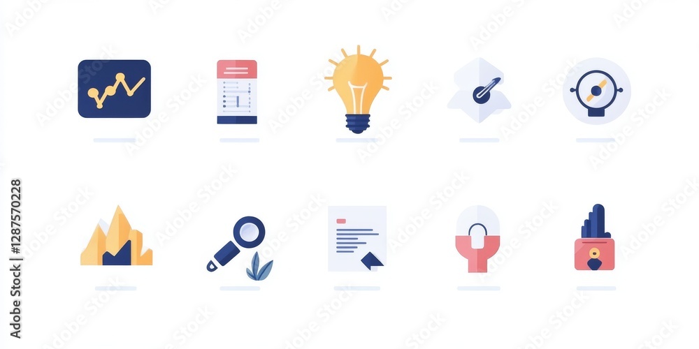 Fototapeta premium Business icons on white background