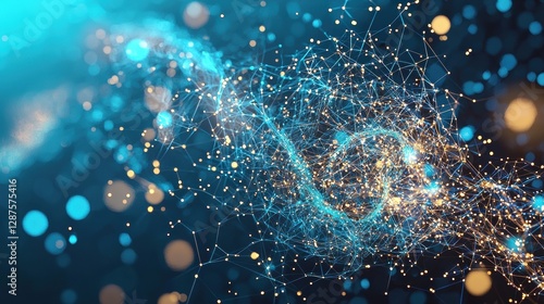 Understanding the Intricate Network of Connected Lines and Dots in Blockchain Technology and Cryptocurrency Systems