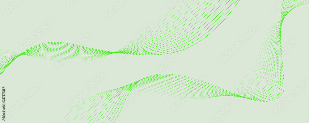 Fototapeta premium Abstract green wave background.