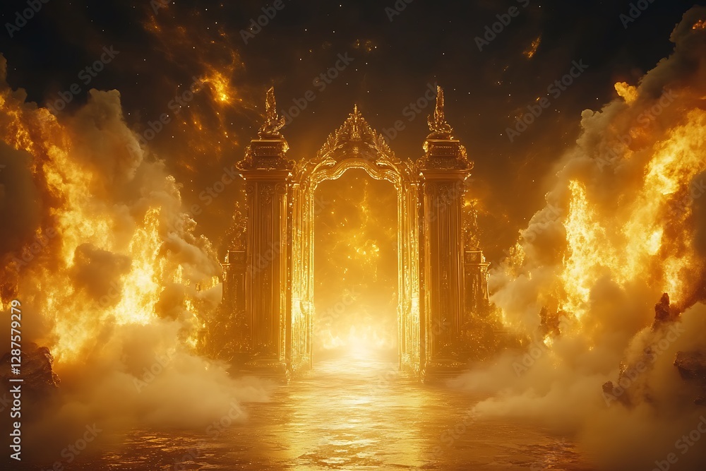 Obraz premium Golden Gateway to Heaven