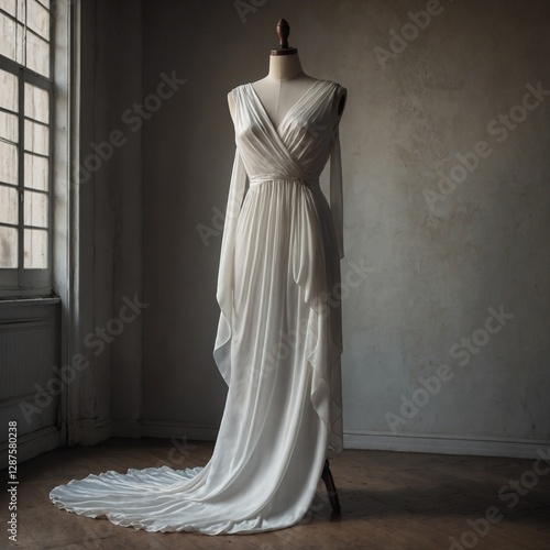 wedding dress on mannequin