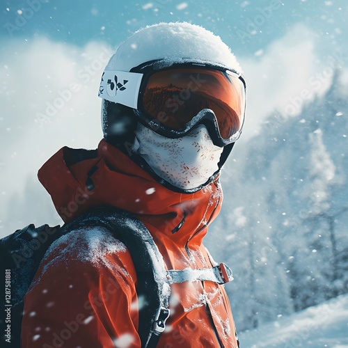 snowboarder in the mountains