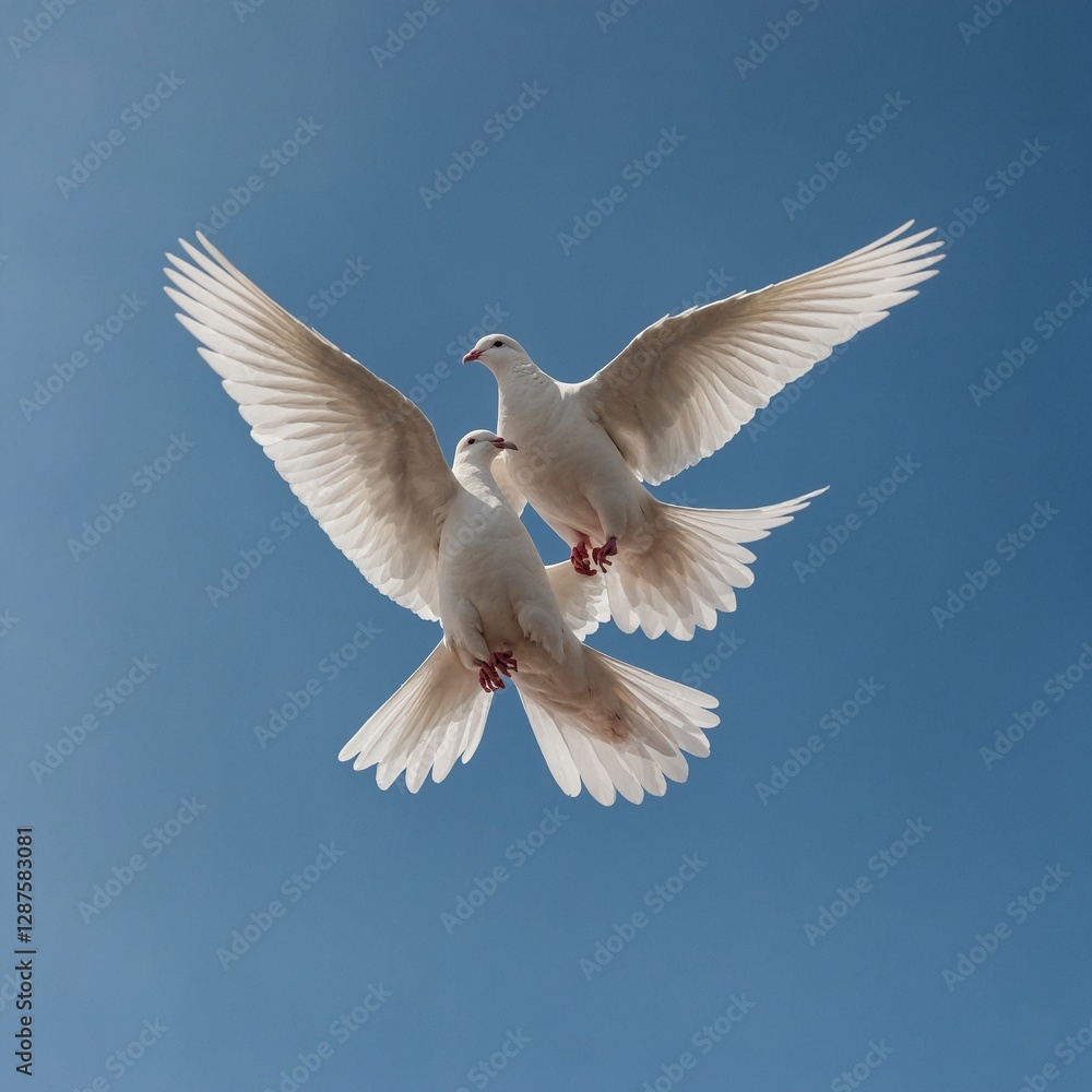 Obraz premium white dove in flight