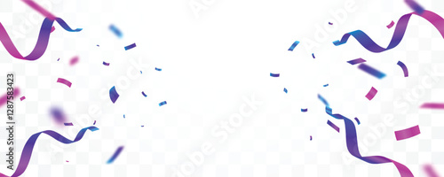 Colorful Confetti celebrations design isolated on transparent background
