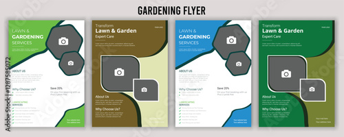 lawn care flyer design template. landscaping and gardening lawn care service flyer, poster, leaflet design lawn care garden or landscaping services Tree and gardening service poster leaflet design.