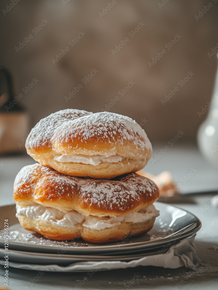 donuts on a plate donuts on a plate