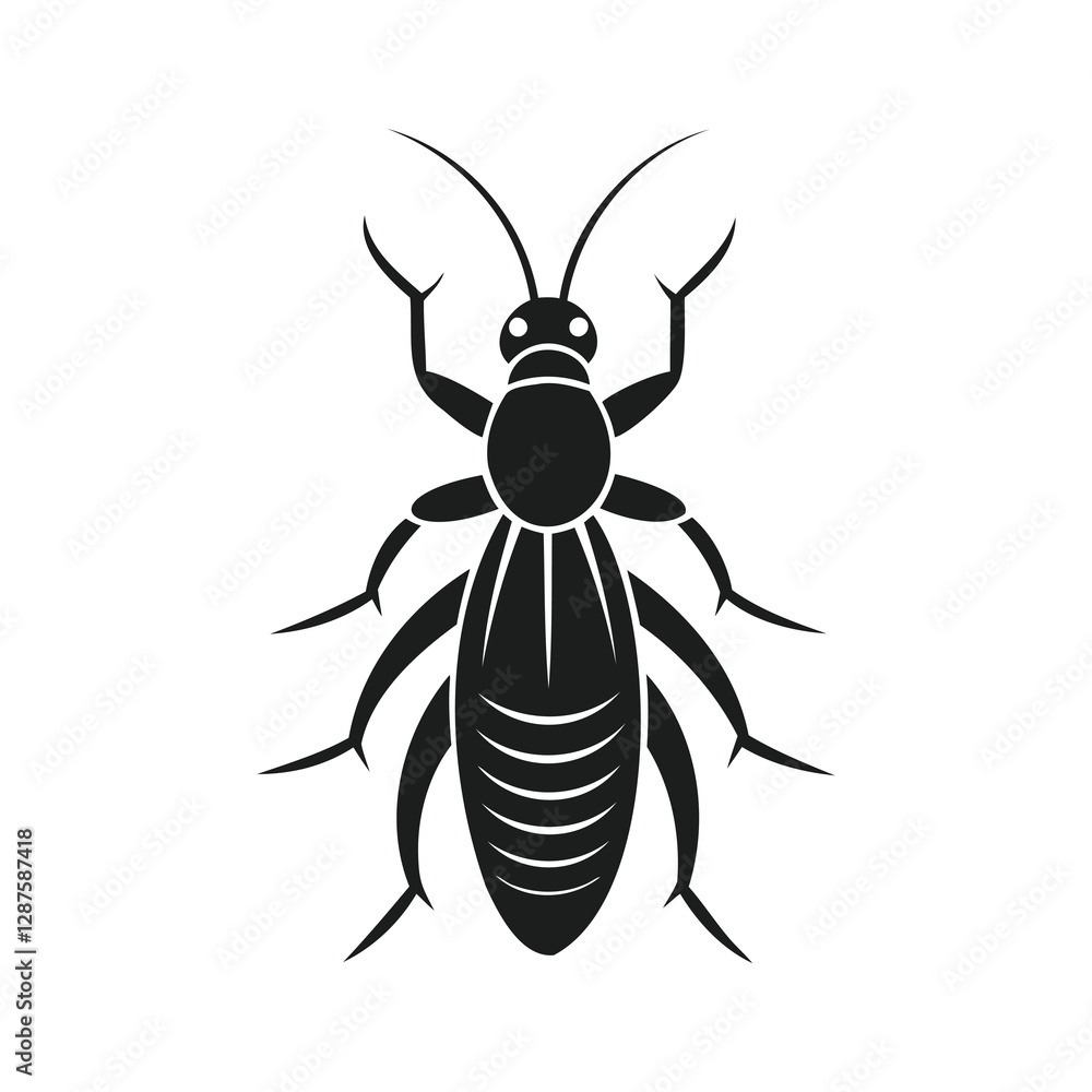 termite insects icon of silhouette vector illustration termite insects icon of silhouette vector illustration