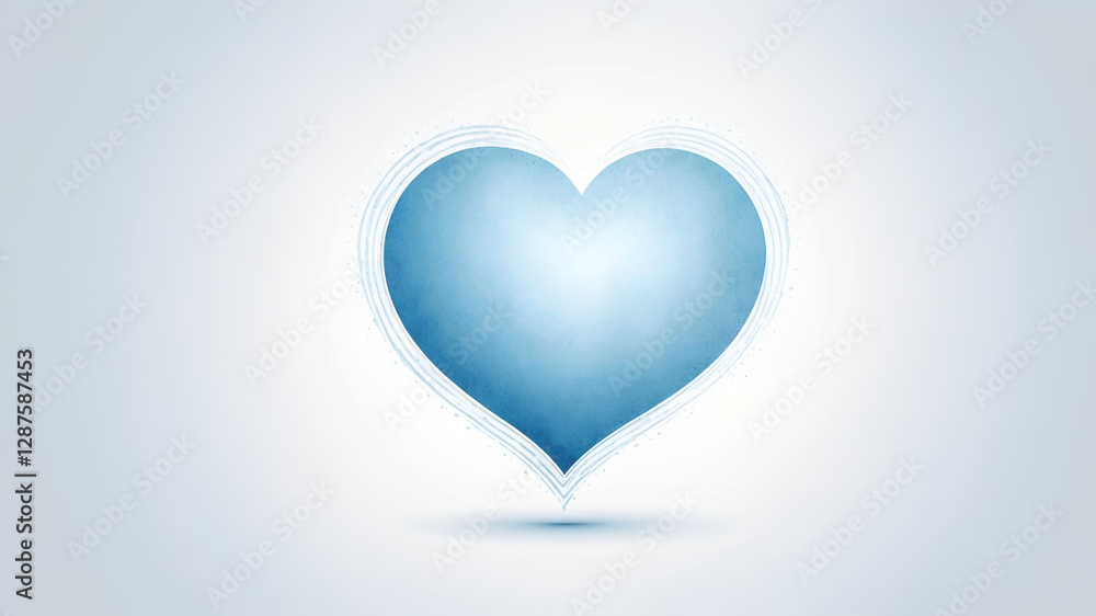 blue heart on white background blue heart on white background