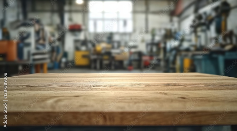 Obraz premium Workshop tools in action industrial workspace table overview manufacturing environment focused perspective