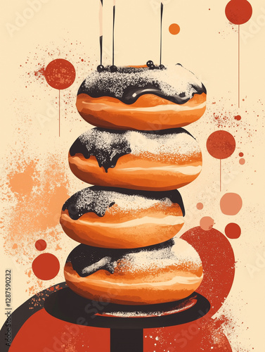  pączki and donuts with elegant typography