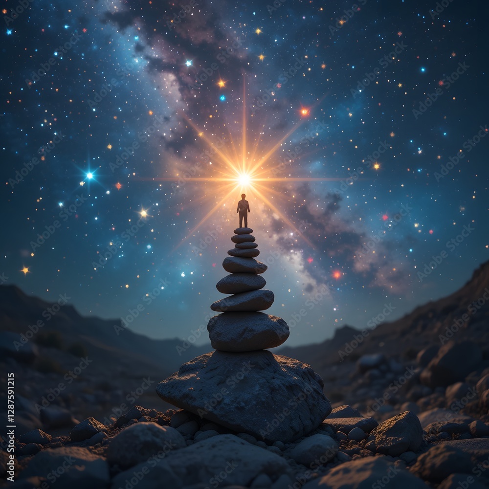 Obraz premium zen stones on the background of the sky