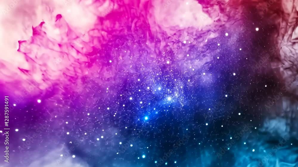 Vibrant cosmic nebula with swirling colors and stars, creating a dreamy outer space scene Vibrant cosmic nebula with swirling colors and stars, creating a dreamy outer space scene