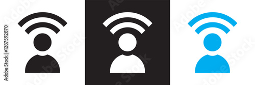 Broadcast  icon .  icons related to broadcast, media, production, journalism etc. Isolated on white and black background. Vector illustration. EPS 10