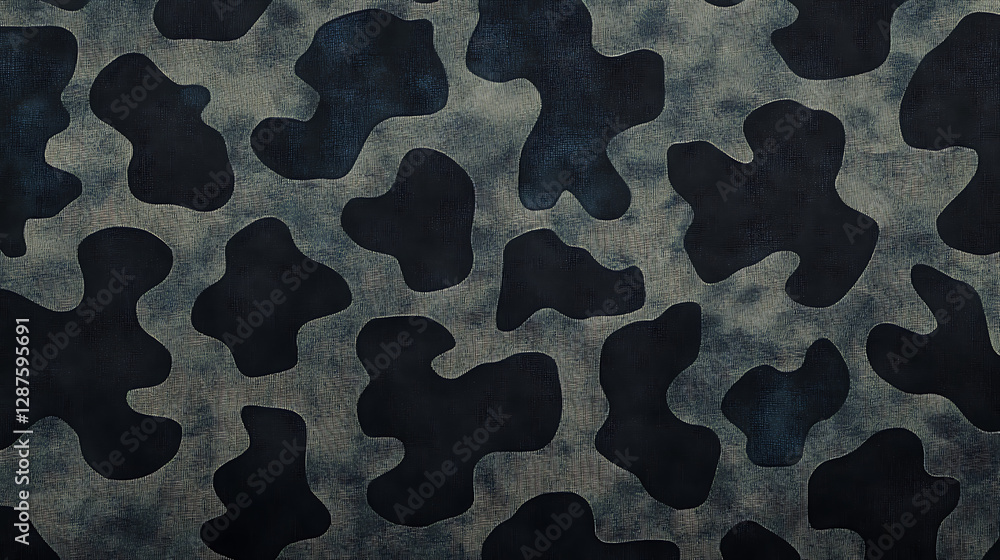 Naklejka premium Abstract Black And White Texture Pattern With Organic Shapes And Detailed Surface