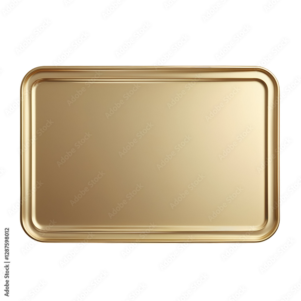 Sleek rectangular gold metallic plate with a flawless surface, high-end material for custom engraving and luxury branding Sleek rectangular gold metallic plate with a flawless surface, high-end material for custom engraving and luxury branding