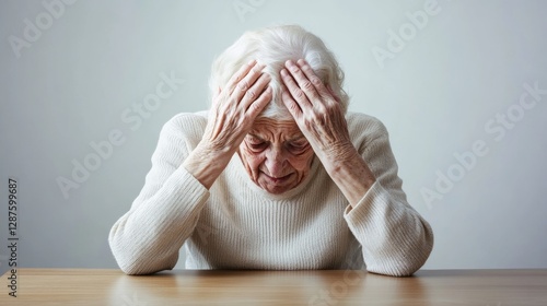 Dementia symptoms causing difficulty with verbal communication. Featuring frustration and cognitive decline
