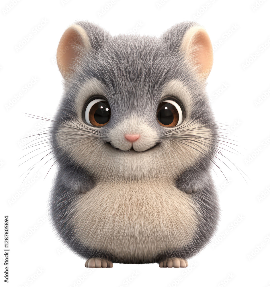 Fototapeta premium PNG Chinchilla illustration cartoon animal.