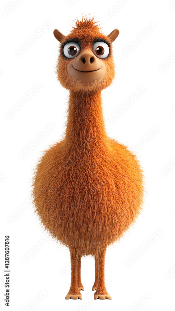 Fototapeta premium PNG Guanaco illustration cartoon animal.