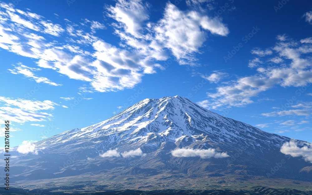 Professional stock photo of a Majestic Snow-Capped Mountain Peak Against a Blue Sky Professional stock photo of a Majestic Snow-Capped Mountain Peak Against a Blue Sky