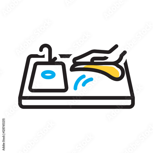 Vector multi color icon for Wipe counter