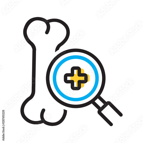 Vector multi color icon for Bone health