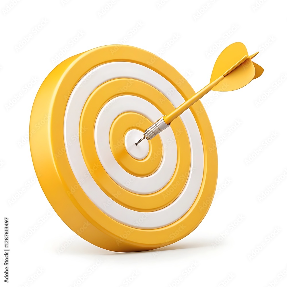 3d Arrow hit the center of target 3d Arrow hit the center of target