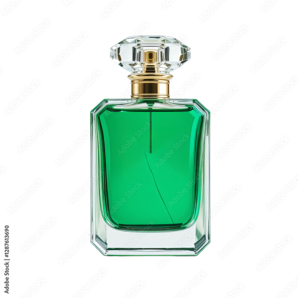 An alluring emerald perfume bottle An alluring emerald perfume bottle