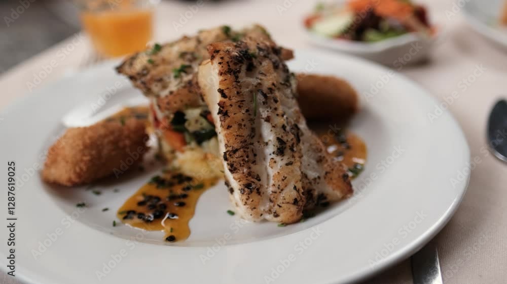 Black Scabbard Traditional Fish Meal, Funchal, Maderia Black Scabbard Traditional Fish Meal, Funchal, Maderia