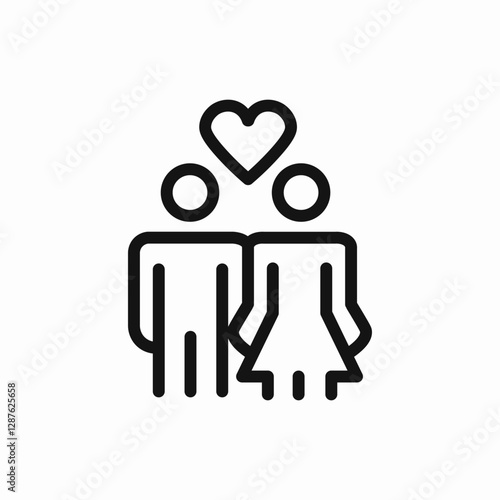 couple icon vector sign