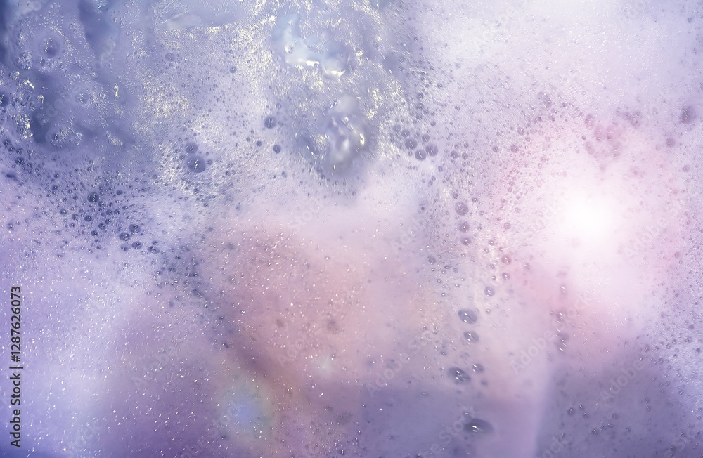 foam blue texture soap bubbles on the water abstract background foam blue texture soap bubbles on the water abstract background