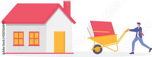 Social media illustration, business concept, web design

