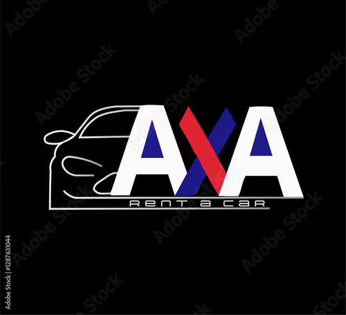 AXA rant a car logo design, costume logo design you can used for your personal used or company name can add this, future-stick design and most creative look you can apply any design or any name,   