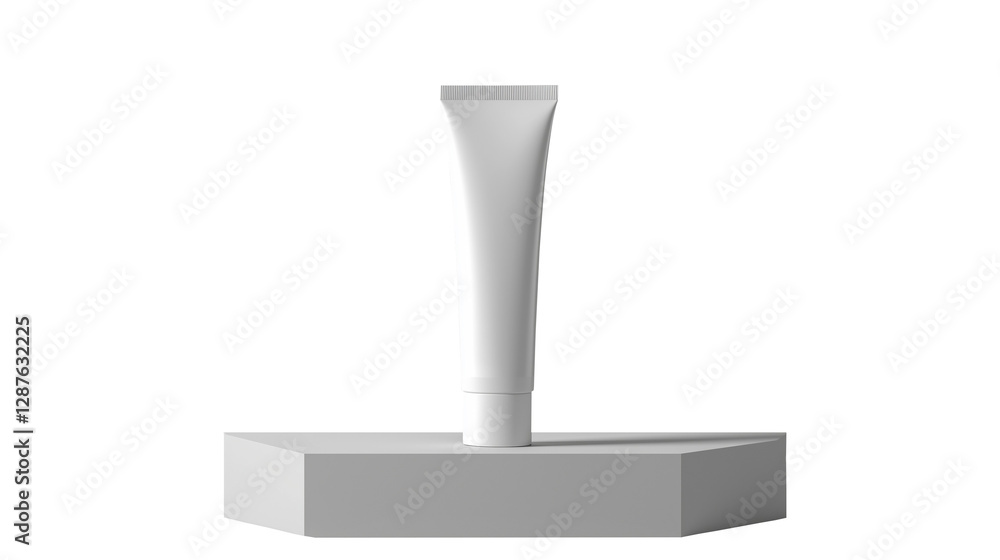 White Tube Mock-up isolated on a transparent White Platform, Minimalistic Product Photography, Packaging Design, Branding , ,design White Tube Mock-up isolated on a transparent White Platform, Minimalistic Product Photography, Packaging Design, Branding , ,design