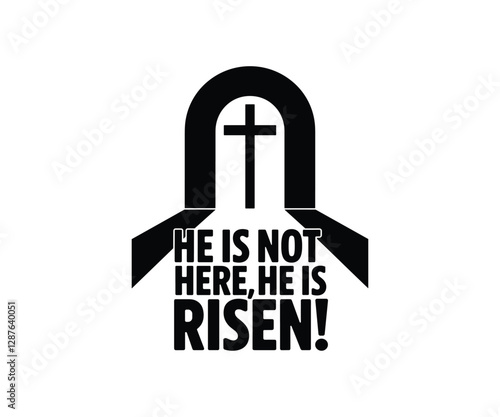 Christian Easter Cross Quote PNG – A Faith-Inspired Religious Design