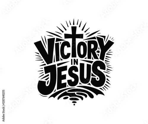 Christian Easter Cross Quote PNG – A Faith-Inspired Religious Design