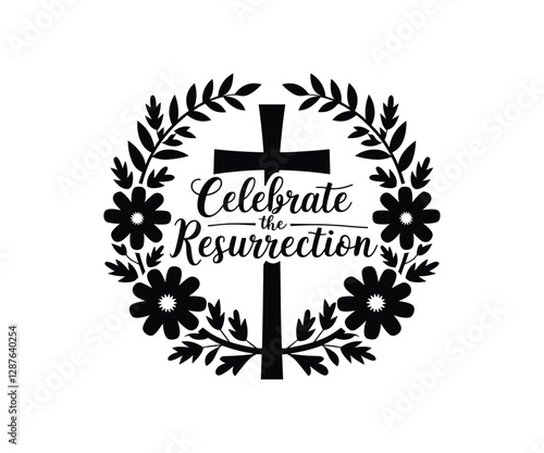 Christian Easter Cross Quote PNG – A Faith-Inspired Religious Design