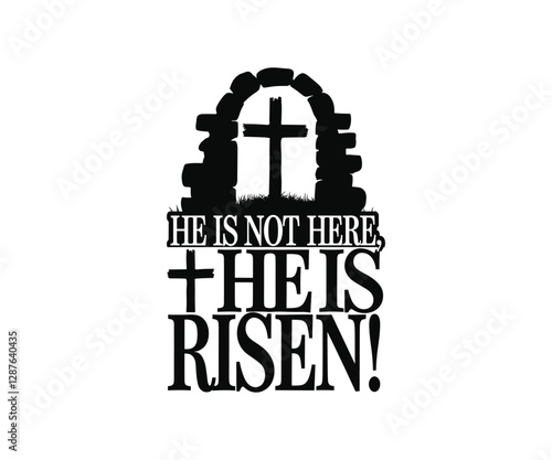 Christian Easter Cross Quote PNG – A Faith-Inspired Religious Design