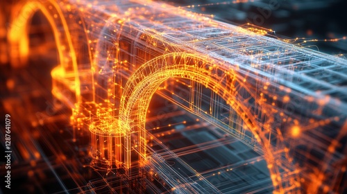 Abstract Futuristic Bridge Design