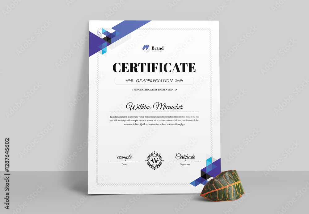 Business Clean Simple Certificate Template Stock Template | Adobe Stock