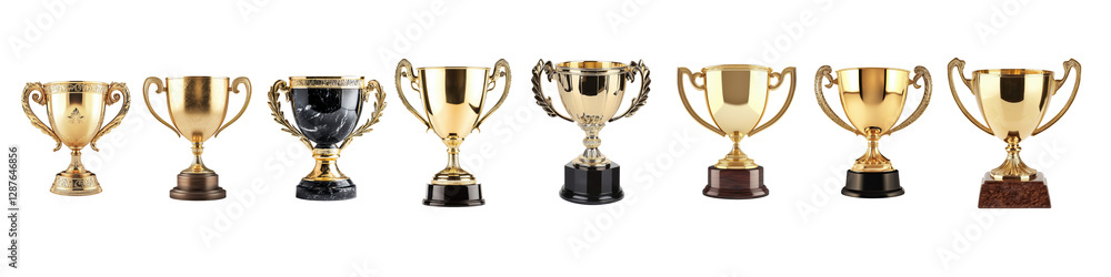 Variety of Golden Trophies in Different Designs and Finishes Variety of Golden Trophies in Different Designs and Finishes