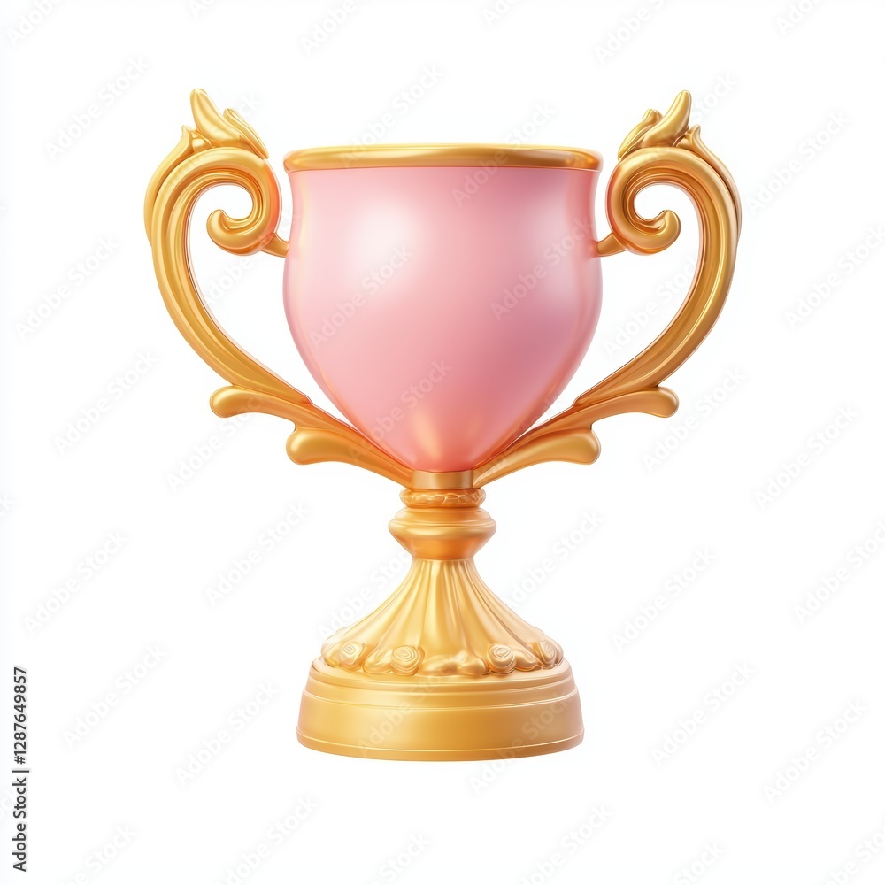 Golden trophy cup isolated on white background Golden trophy cup isolated on white background