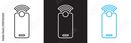 Smart Home icon. Icons related to smart home, smart door lock, smart phone, smart switch, keyless etc. Isolated on white and black background. Vector illustration. EPS 10