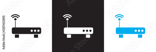 Smart Home icon. Icons related to smart home, smart door lock, smart phone, smart switch, keyless etc. Isolated on white and black background. Vector illustration. EPS 10