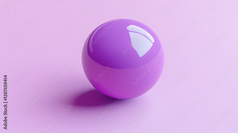 A purple pin, smooth surface, softly reflecting light, against a pastel lavender background A purple pin, smooth surface, softly reflecting light, against a pastel lavender background