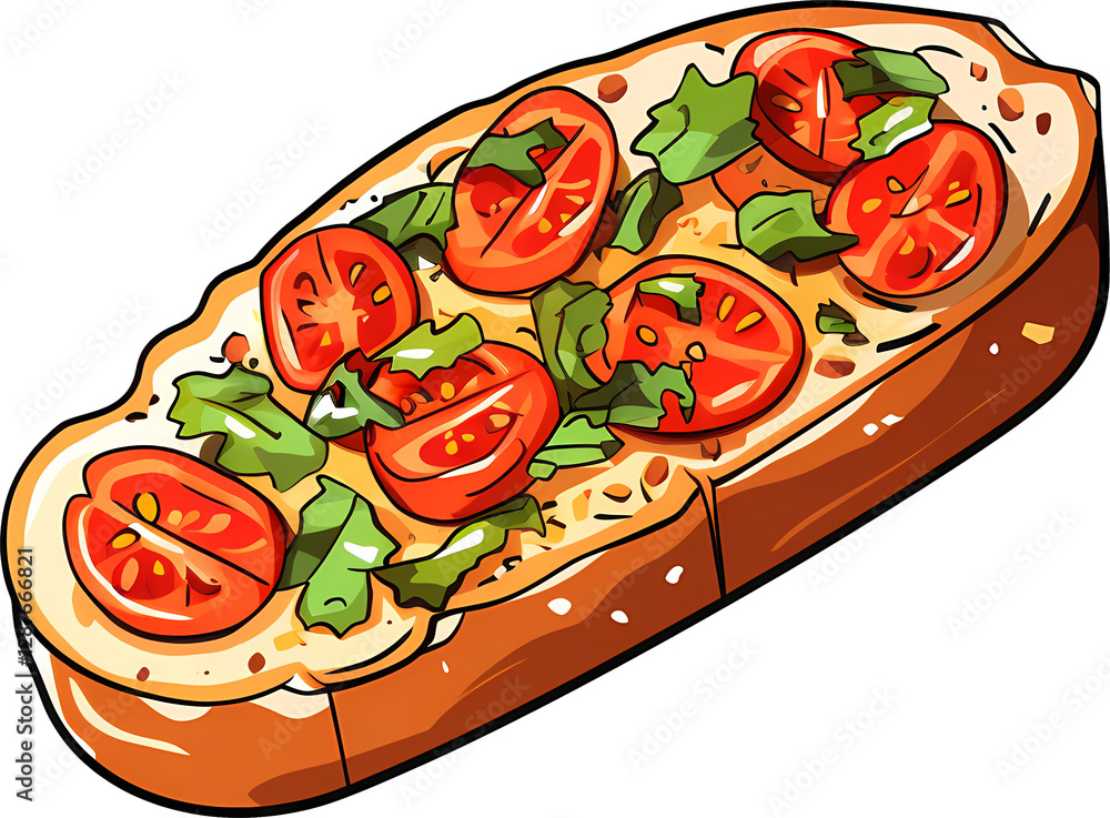 Bruschetta illustrations Bruschetta illustrations