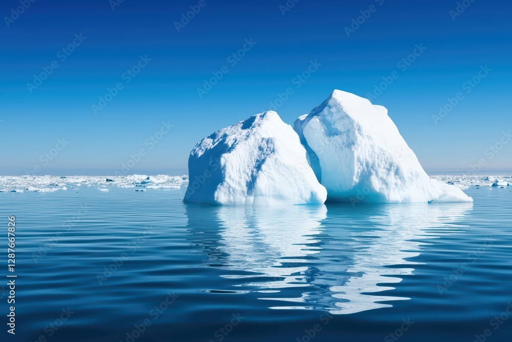 Melting Icebergs Illustrating Effects of Global Warming and CO2 Emissions Melting Icebergs Illustrating Effects of Global Warming and CO2 Emissions