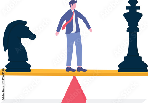 Social media illustration, business concept, web design

