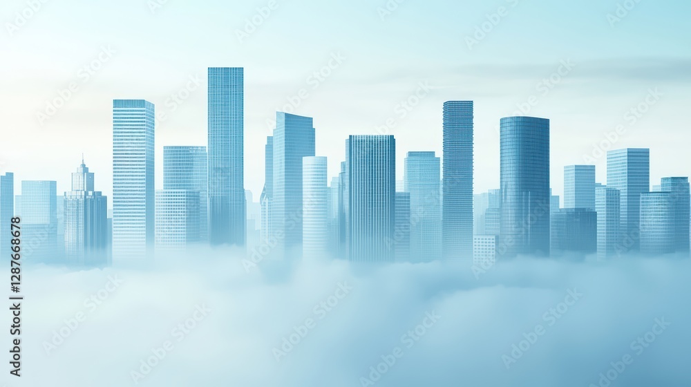 Smog-Filled Cityscape with Pollution and Air Quality Challenges Smog-Filled Cityscape with Pollution and Air Quality Challenges