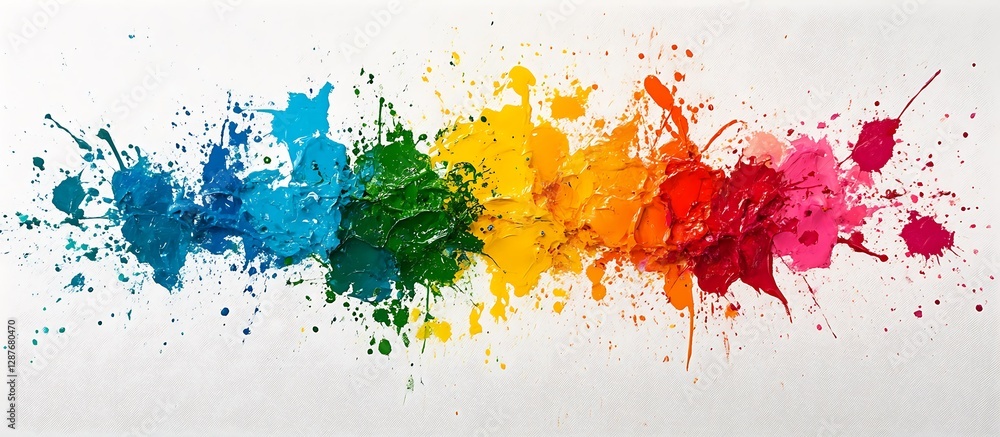 Fototapeta premium Colorful Paint Splatter Art